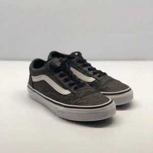 Girls size 2 Vans Iridescent Black shoes